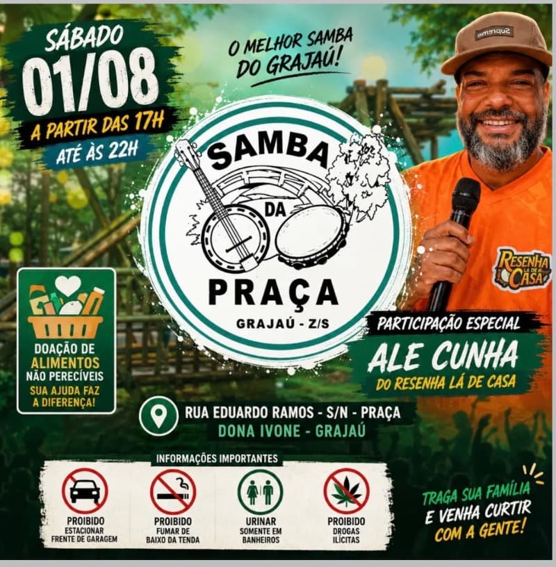 Flyer Samba da Praça